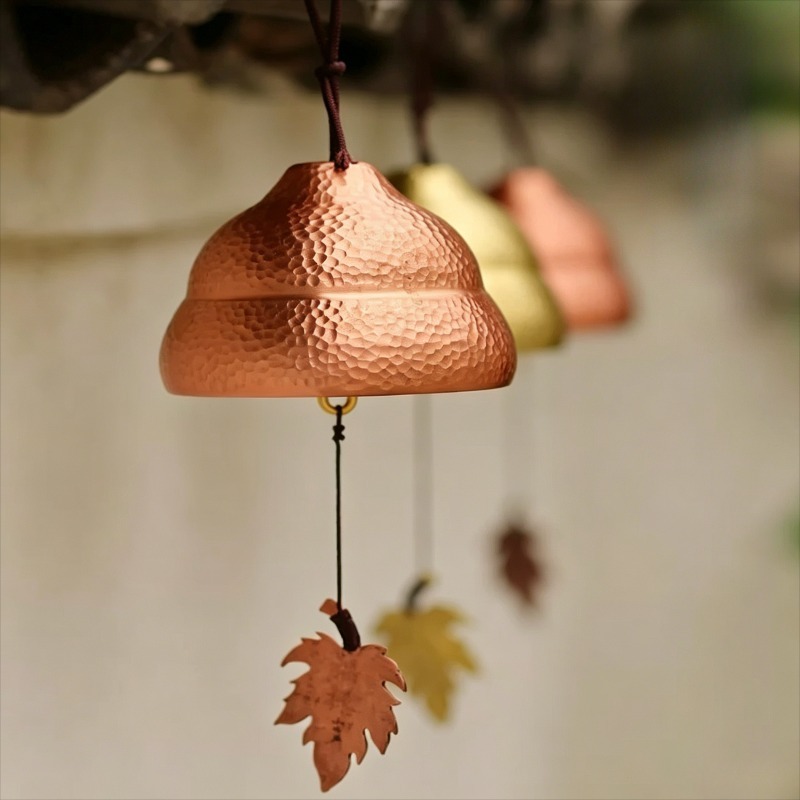 Musical Instrument Chimes - 純銅製ウィンドチャイム 瞑想用リラックスベル ヨガサウンドヒーリング ハンドヘルドチャイム 屋外ガーデン楽器 パーカッション
