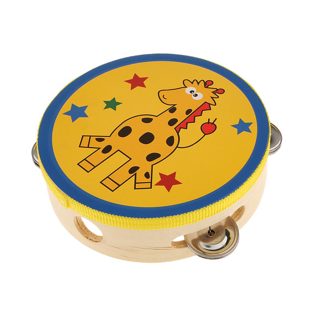 Musical Instrument With Hand - 木製タンバリン 小型ハンドパーカッション バルクドラムおもちゃ 子供用楽器 お祝いイベント用