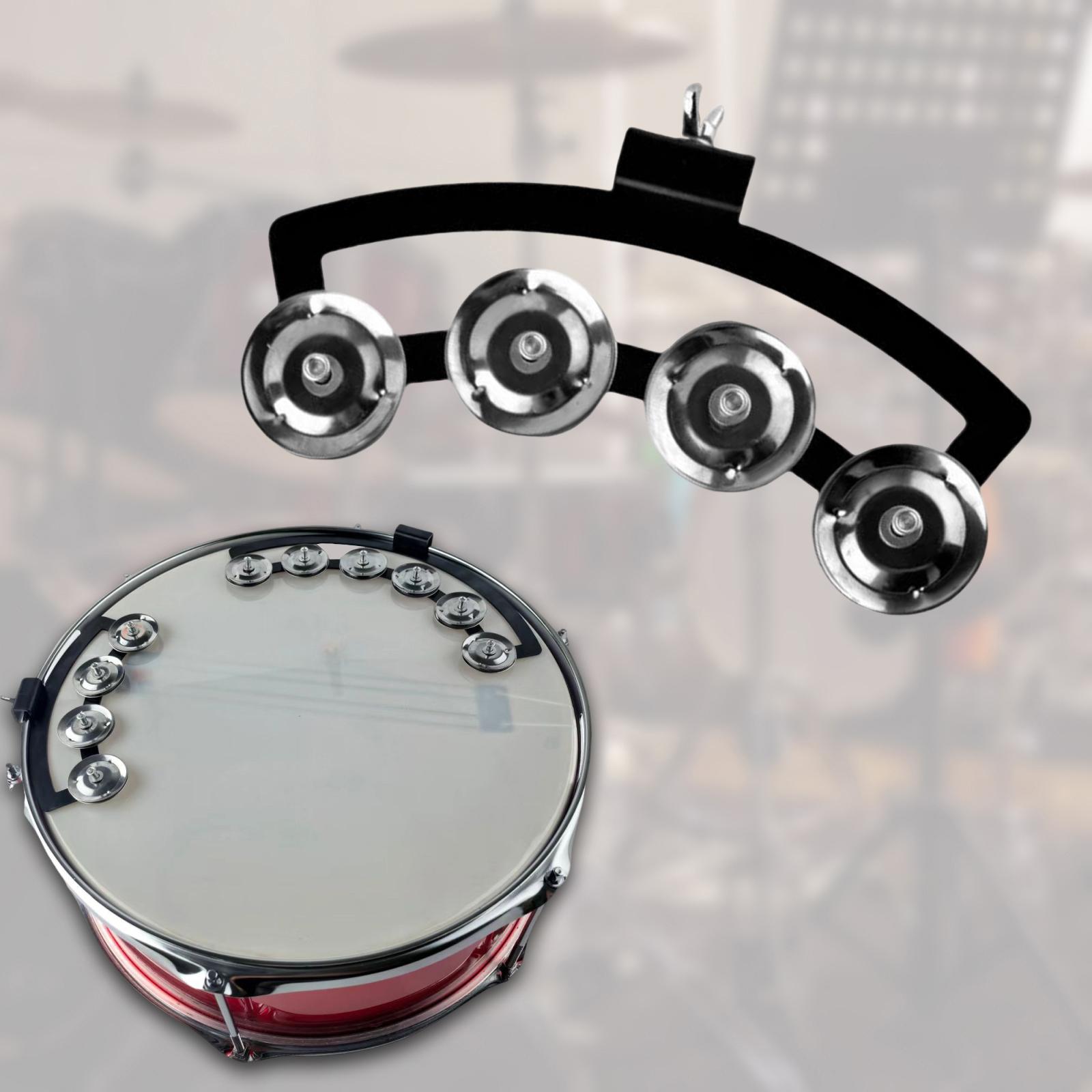Ocean Drum Wave - 金属タンバリンドラムスティックパーカッションアクセサリーダブルローベル大人子供用パーティー歌伴奏用
