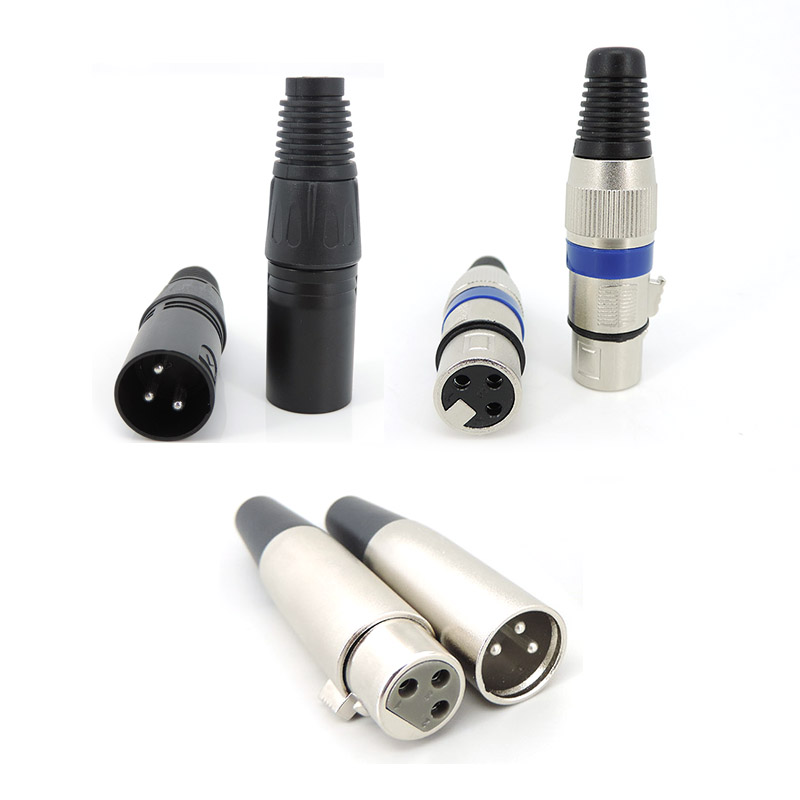 Musical Instrument Image - 3ピン 3 XLR オスメスプラスチックまたは金属ブラックシルバーオーディオ電源ソケットプラグコネクタ集合体コネクタ L1