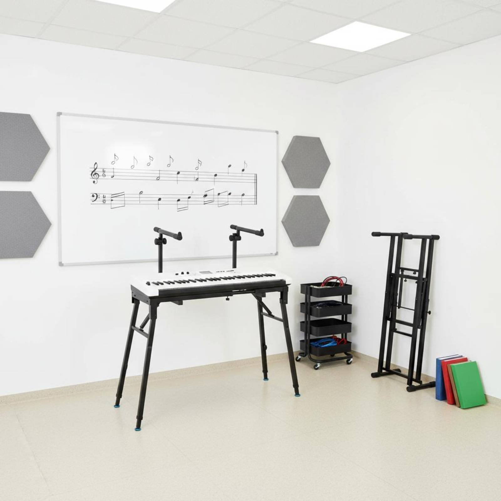 折りたたみキーボードスタンド ポータブル 調節可能なキーボー - Musical Instruments Easy のレビューと価格