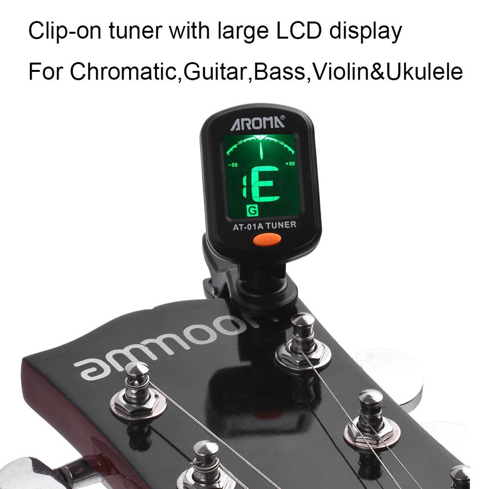 ギターチューナー 折りたたみ式回転式クリップオンチューナー  - Musical Instruments Easy のレビューと価格