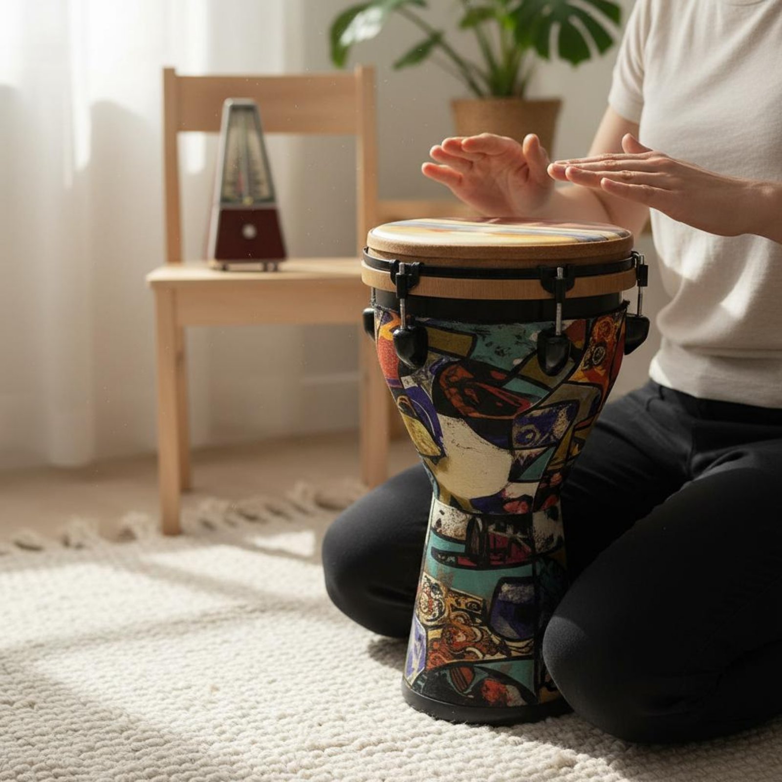 12 インチ ジェンベ ポータブル アフリカン ジェンベ ド - Djembe Hand Drum のレビューと価格