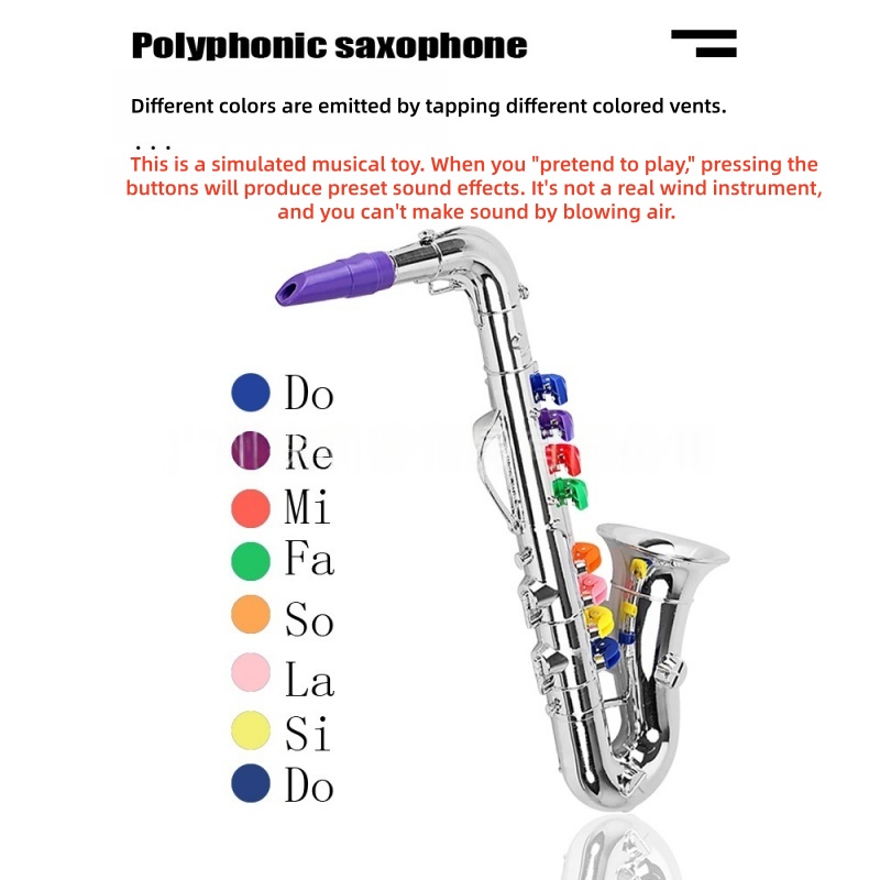 サックスおもちゃ 楽器用プラスチック製 8色分けされたキー付 - Musical Instrument Oboe のレビューと価格