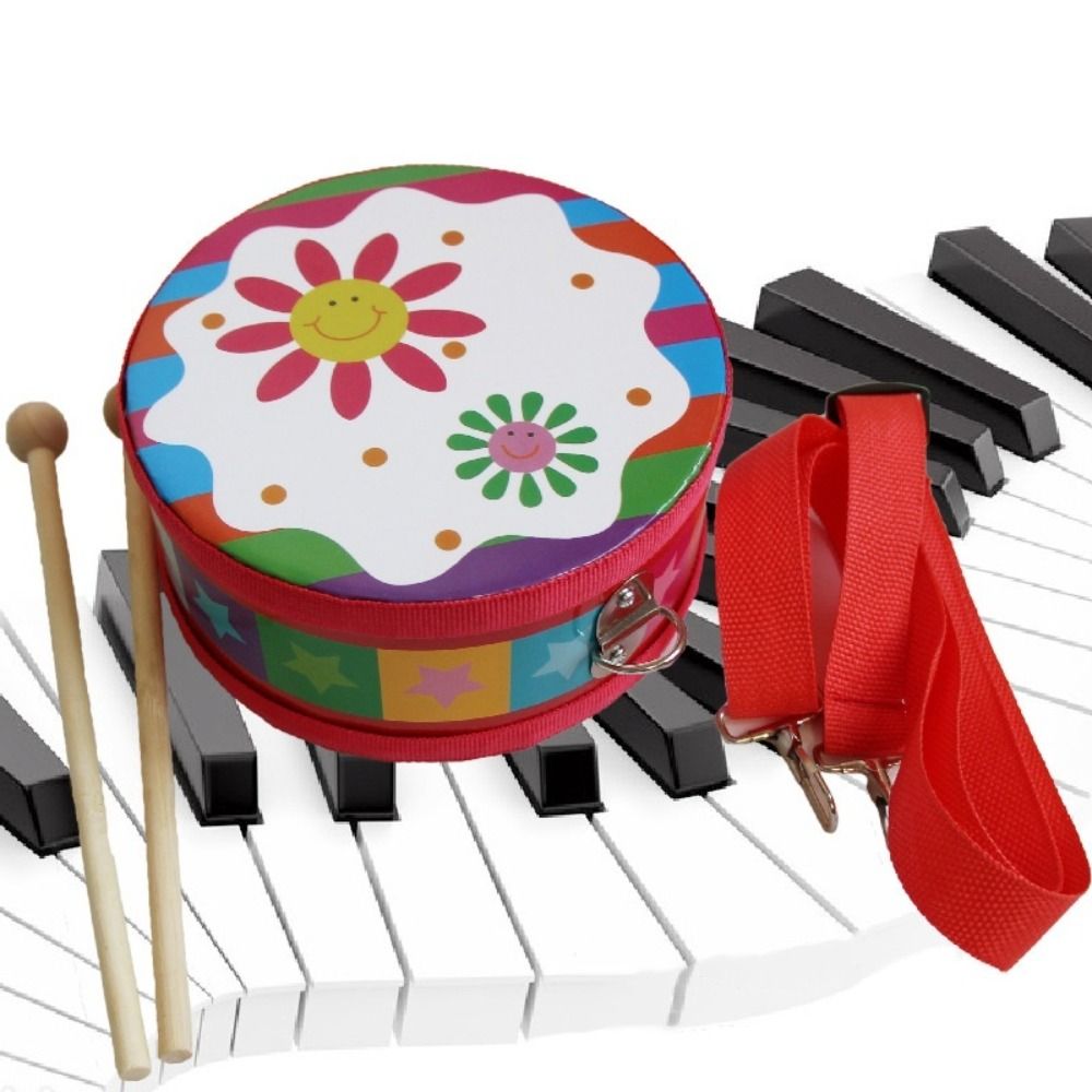 木製子供用ドラム両面動物柄楽器ドラムスティックストラップ教育 - Musical Instrument With Hand のレビューと価格