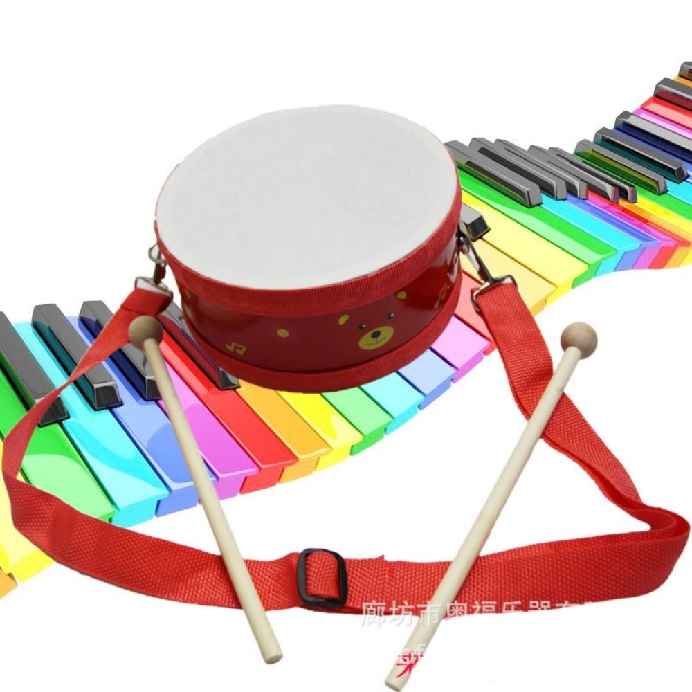 木製子供用ドラム両面動物柄楽器ドラムスティックストラップ教育 - Musical Instrument With Hand のレビューと価格