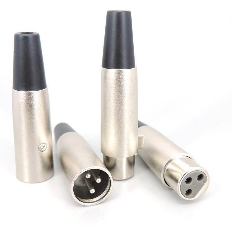 3ピン 3 XLR オスメスプラスチックまたは金属ブラックシ - Musical Instrument Image のレビューと価格