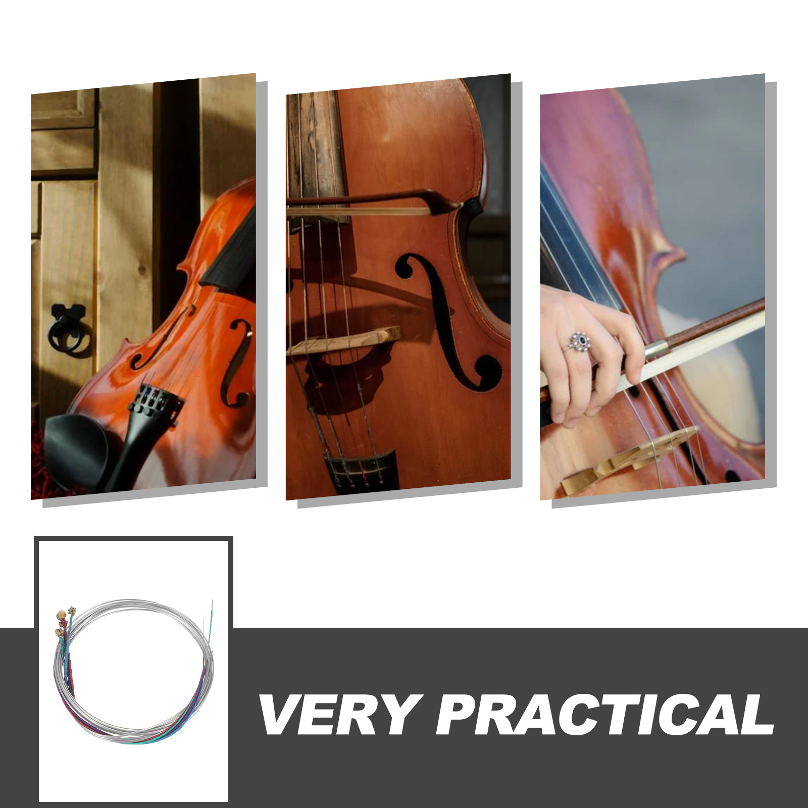 2 セットビオラ弦金属楽器部品交換用明るい音量甘い音色ミュー - Musical Instrument Viola のレビューと価格