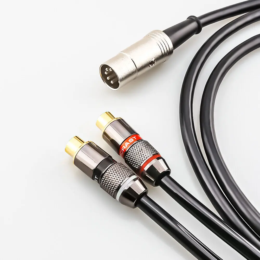 オス-2 rcaメスジャンパーケーブル、5ピンDIN、bo、 - Musical Instrument Image のレビューと価格