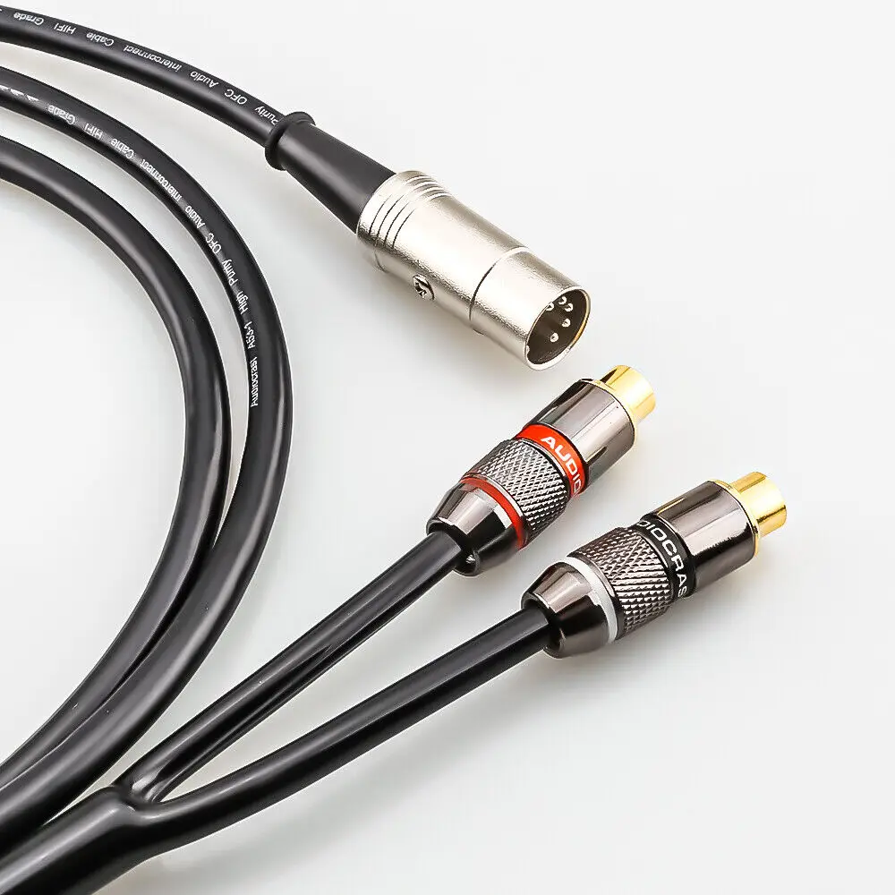 オス-2 rcaメスジャンパーケーブル、5ピンDIN、bo、 - Musical Instrument Image のレビューと価格