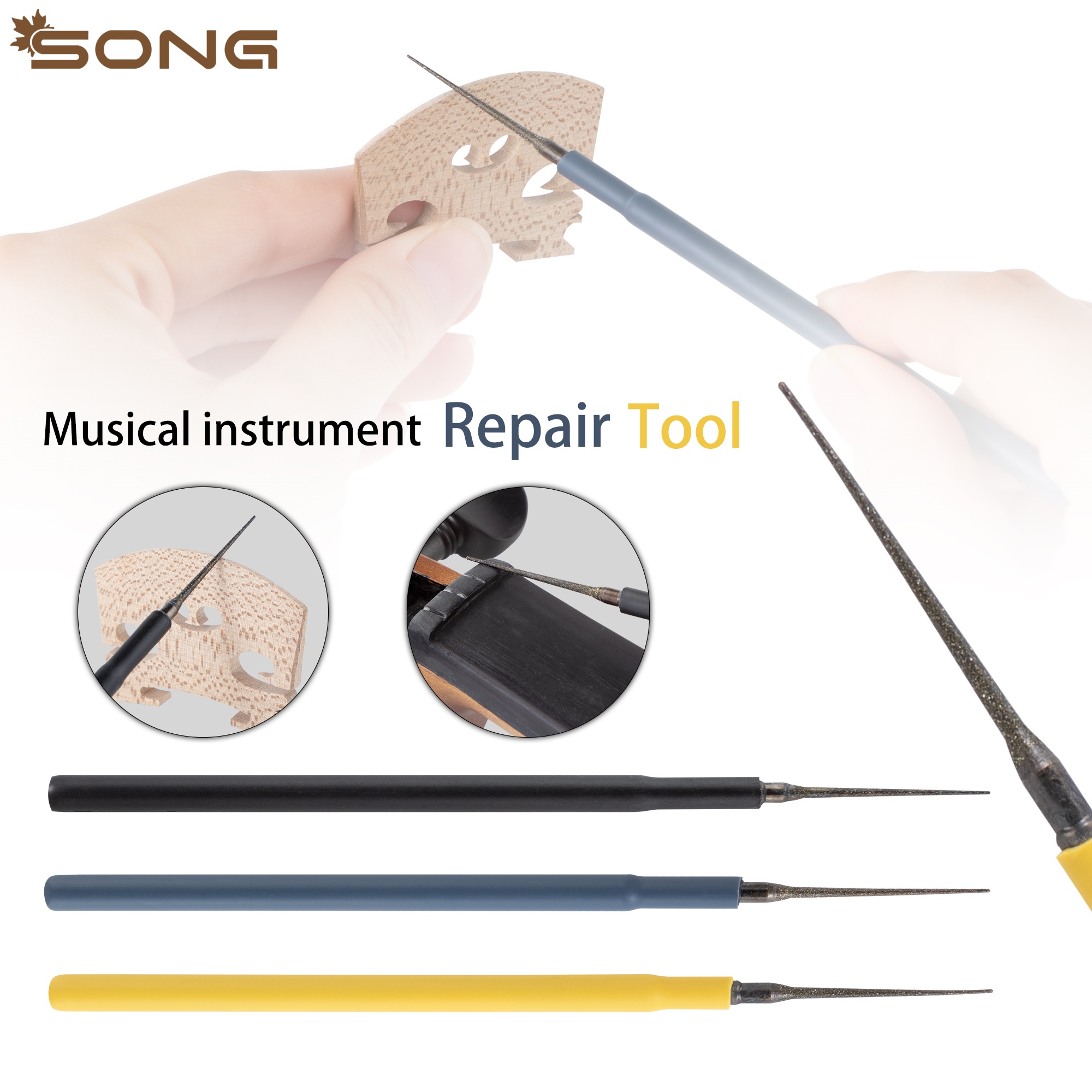 ミニバイオリンブリッジスロッティングファイル 1/3個 バイ - Musical Instrument Cello のレビューと価格