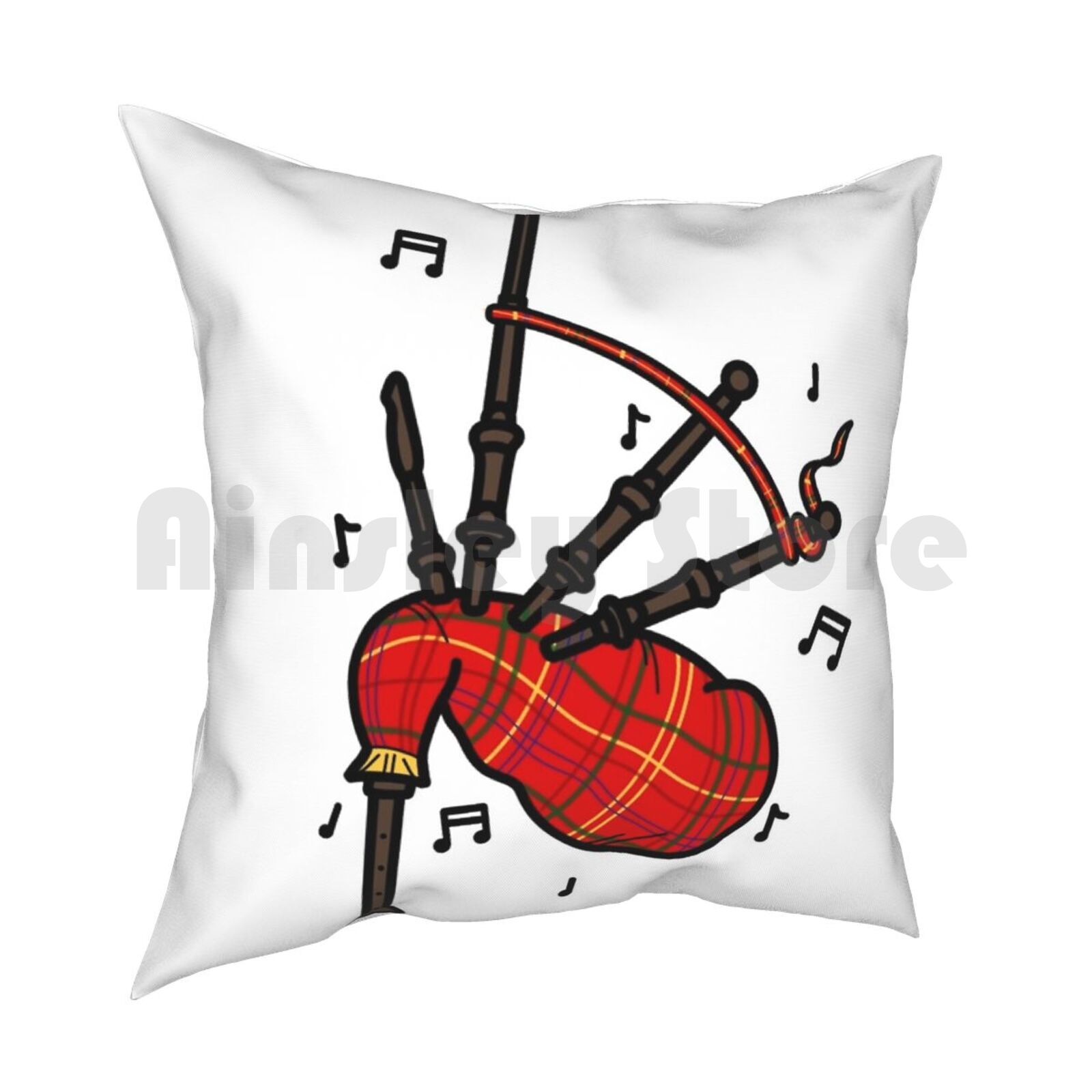バグパイプ枕カバー プリント ホーム ソフト スローピロー  - Musical Instrument Of Scotland のレビューと価格
