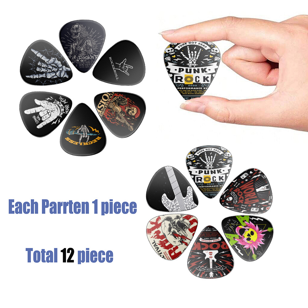 12 個のギターピック 0.46mm 0.71mm 0.96 - Musical Instruments Easy のレビューと価格