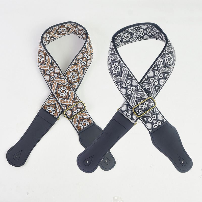 ギターストラップ刺繍プリントエスニックスタイル調節可能なギタ - Musical Instrument Art のレビューと価格