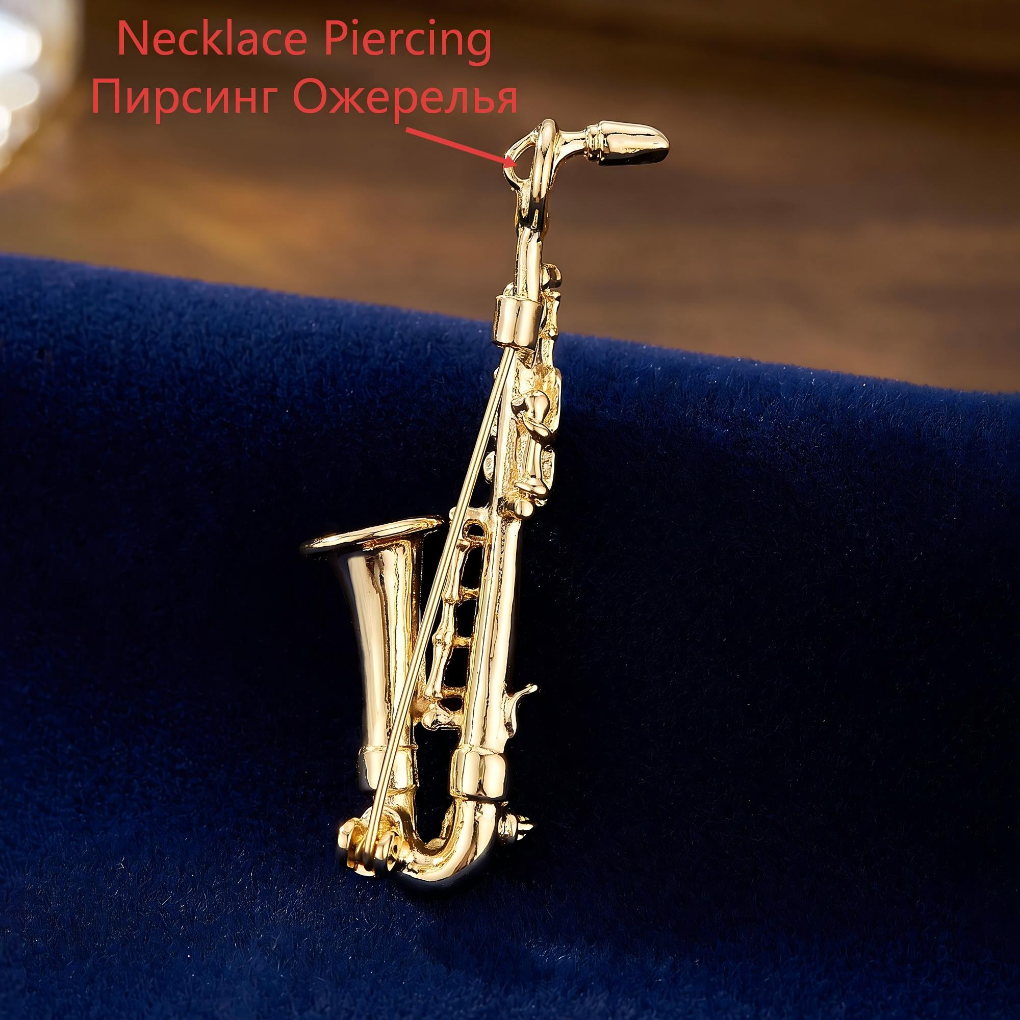 Beaut&Berry 高級光沢のあるサックスブローチ女性用 - Musical Instrument Oboe のレビューと価格