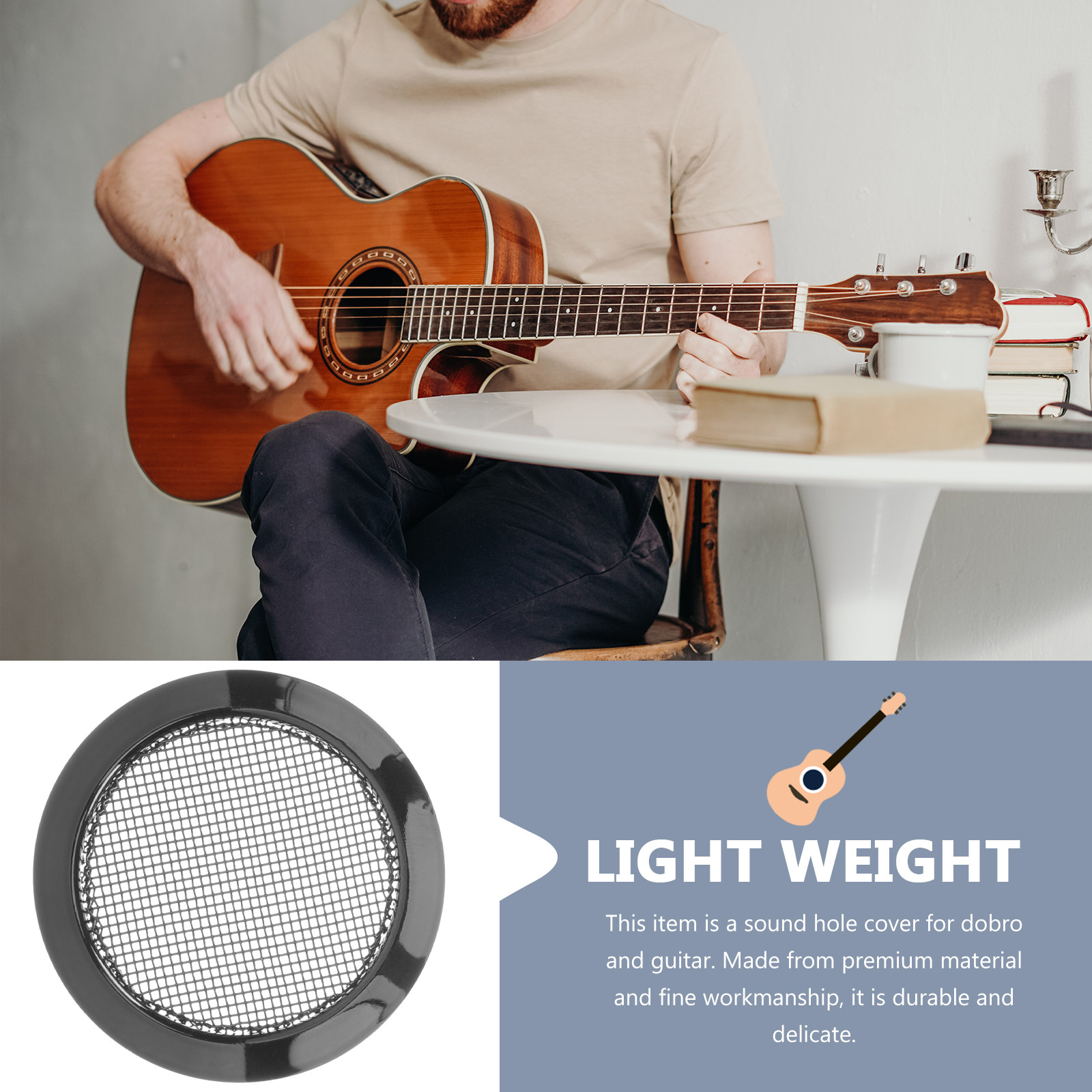 2 個プレミアムメタルドブロサウンドホールカバーレゾネーター - Dobro Resonator Guitar のレビューと価格