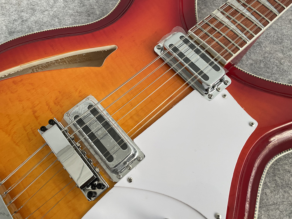 R字型テールピース付きエレキギター,12弦,チェリー,ゴール - Dobro Resonator Guitar のレビューと価格