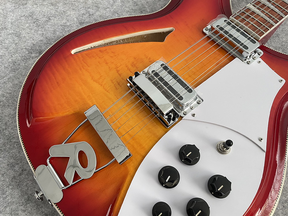 R字型テールピース付きエレキギター,12弦,チェリー,ゴール - Dobro Resonator Guitar のレビューと価格